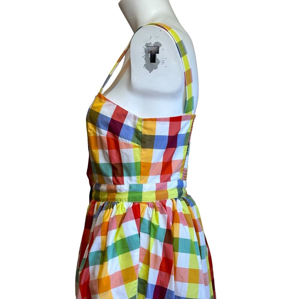 Christopher John Rogers for Target Multicolored Plaid Tank Summer Dress sz 6 - Picture 5 of 13